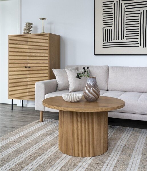 Okrogla mizica v topolovem dekorju ø 80 cm Boavista – House Nordic