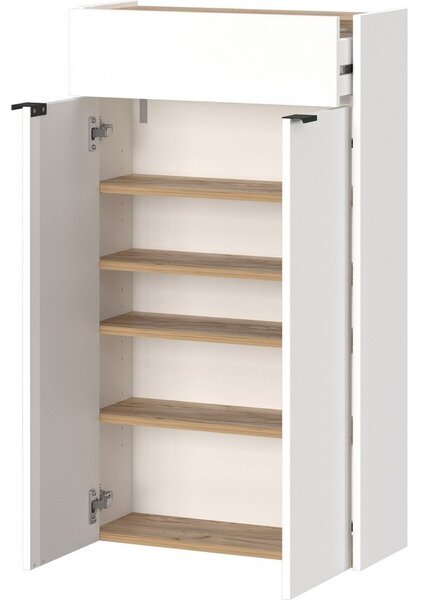 Bela omarica v hrastovem dekorju 56x97x22 cm Ameca – Germania