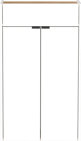 Bela omarica v hrastovem dekorju 56x97x22 cm Ameca – Germania