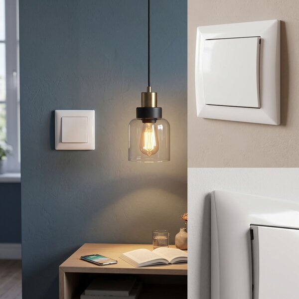 Enojno Stikalo OSTE JNH006-W WHITE