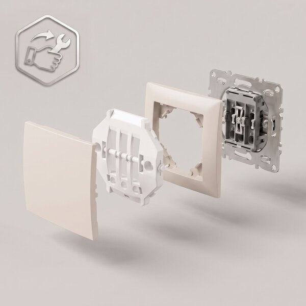 Enojno Stikalo OSTE JNH006-W BEIGE