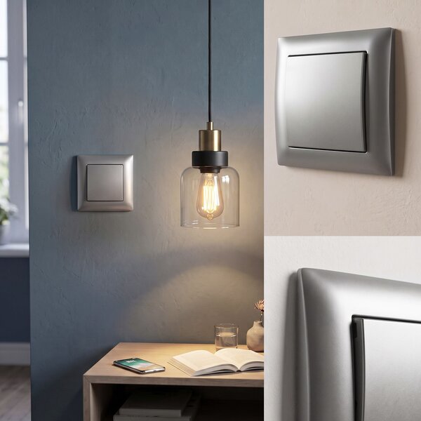 Enojno Stikalo OSTE JNH006-W GREY
