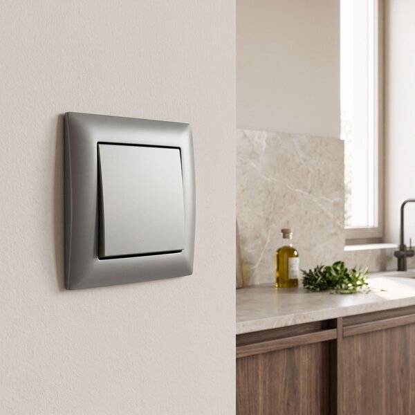 Enojno Stikalo OSTE JNH006-W GREY