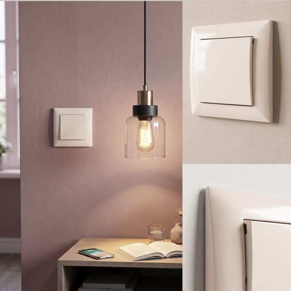 Enojno Stikalo OSTE JNH006-W BEIGE