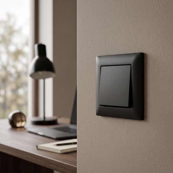 Enojno Stikalo OSTE JNH006-W BLACK