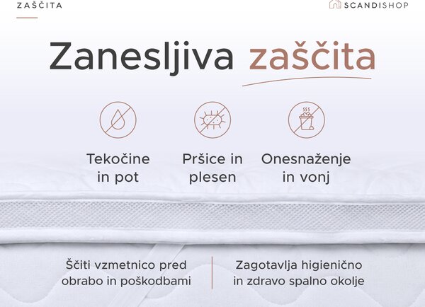 DVOSLOJNA zaščitna prevleka za vzmetnico - TOPPER 80 x 200 cm