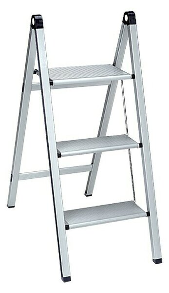 Stabilomat Basicline Zložljiva lestev Slim (Število prečk: 3 kos, Delovna višina: 2,75 m, Nosilnost: 150 kg, Aluminij)