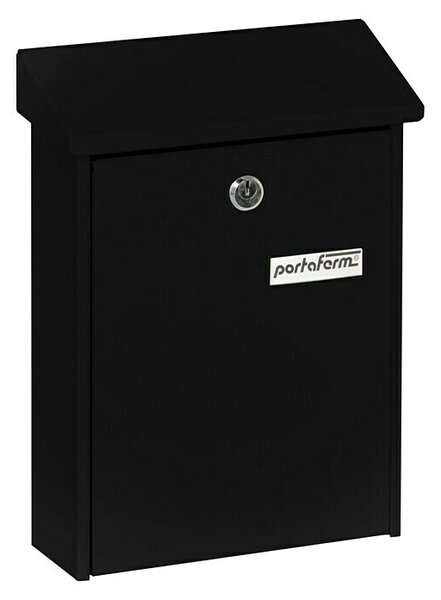 Portaferm Stenski poštni nabiralnik PF 22 (Do x Š x V: 7,5 x 22,5 x 30,5 cm, Črne barve, Jeklo)