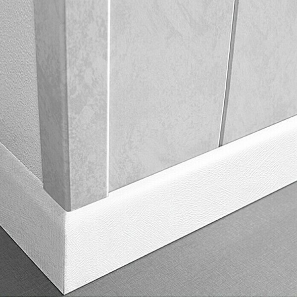 LOGOCLIC Zaključna letev K 58 bela s teksturo (260 cm x 10 mm x 58 mm, MDF)