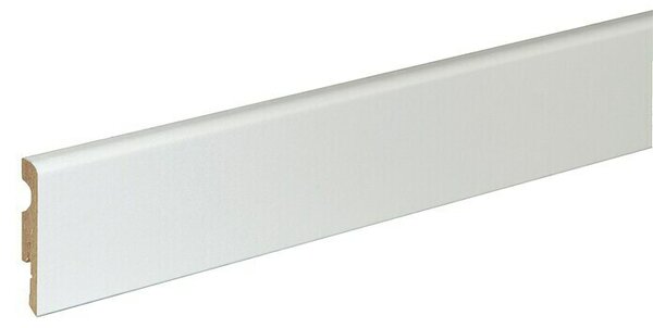 Zaključna letev FU07L (240 cm x 10 mm x 58 mm, MDF, Bele barve, Prevlečeno s folijo)