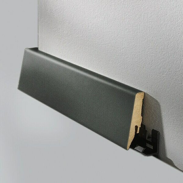 LOGOCLIC Zaključna letev K58 D Antracit (260 cm x 19 mm x 58 mm, MDF)