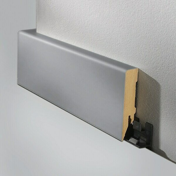 LOGOCLIC Zaključna letev Aluminium (260 cm x 80 mm x 18 mm, MDF)