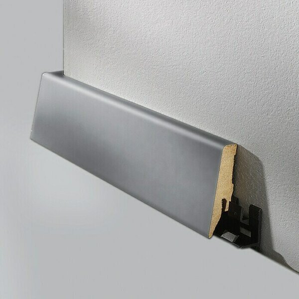 LOGOCLIC Zaključna letev K58 D Aluminij (260 cm x 19 mm x 58 mm, MDF)