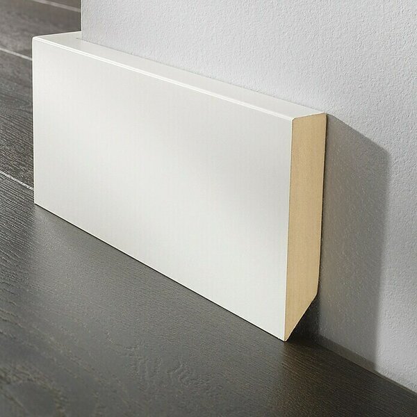 LOGOCLIC Zaključna letev bela (260 cm x 17 mm x 100 mm, MDF, Bele barve, Ravno)