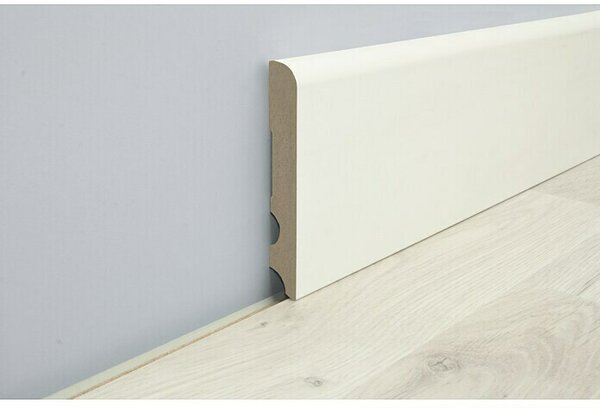 LOGOCLIC Zaključna letev bela (260 cm x 16 mm x 90 mm, MDF)