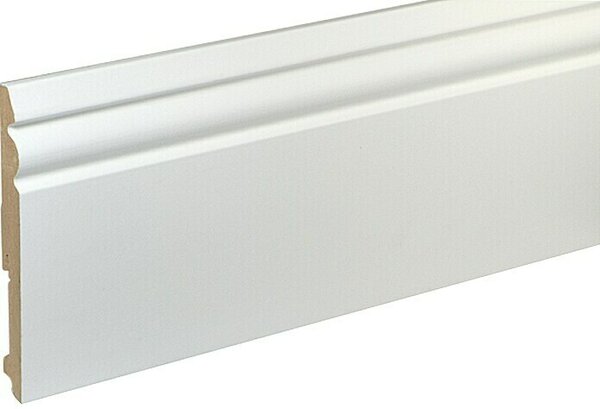 Zaključna letev FU150L (240 cm x 15 mm x 150 mm, MDF, Bele barve, Prevlečeno s folijo)