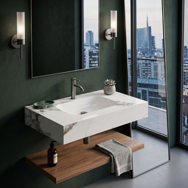 Stenski umivalnik Rea Aresa Cold Jade 80