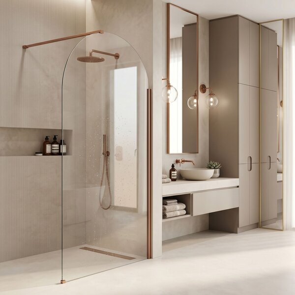 Stena za prhanje Rea Heaven Brush Copper 100