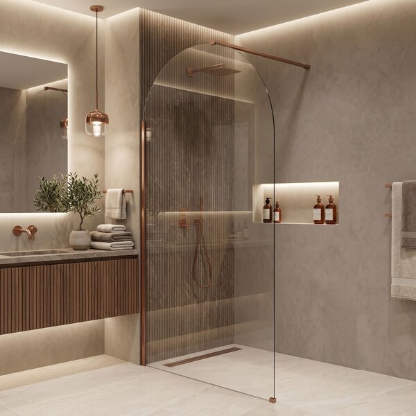 Stena za prhanje Rea Heaven Brush Copper 100