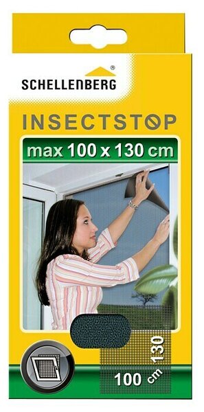 Schellenberg Insect Stop Mreža za zaščito pred žuželkami (Š x V: 130 x 100 cm, Montaža mreže proti mrčesu: Sponke, Barva mreže: Antracit)