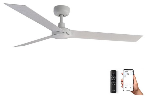 FARO 34290WP - Stropni ventilator CRUISER L bela pr. 132 cm SMART + Daljinski upravljalnik