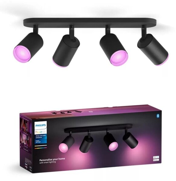 Philips - LED RGBW Zatemnitveni reflektor Hue FUGATO 4xGU10/4,2W/230V črna