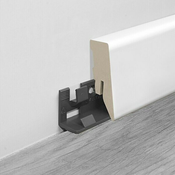 LOGOCLIC Zaključna letev bela (260 cm x 18 mm x 50 mm, MDF)