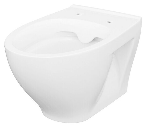 Camargue New York Stenski WC 2.0 (Izpiranje brez roba, Brez posebne glazure, Oblika splakovanja: Globok, WC odtok: Vodoravno, Bele barve)