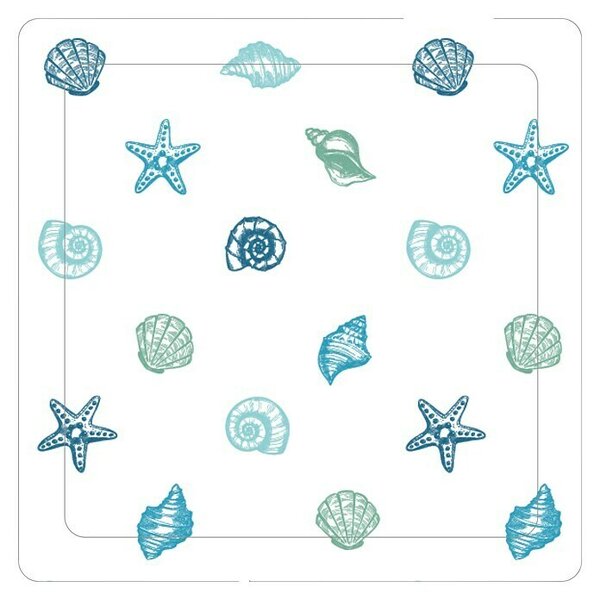 Podloga za tuš Smoothie Mare (54,5 x 54,5 cm, PVC, Modre/bele barve)