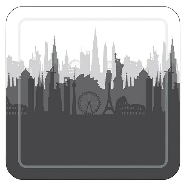Diaqua Protizdrsna preproga Smoothie City (PVC, Bele/sive barve/črne barve)