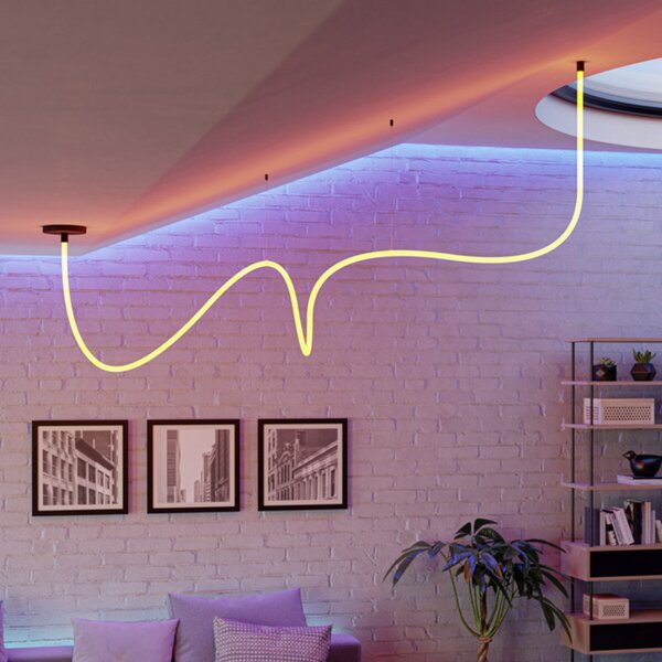 EGLO LED-svetlobna vrvica GLOW, dolžina 300 cm, 3.000 K, Bela, Dnevna soba / jedilnica, Plastika