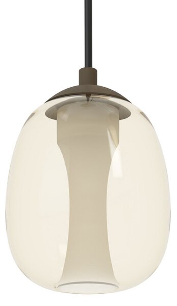 Stars of Light LED-visoka svetilka FERRO 116 cm, 10-žarnica, bronasta/rjava, zatemnjen, Rjava / rjasta, Dnevna soba / jedilnica, Steklo