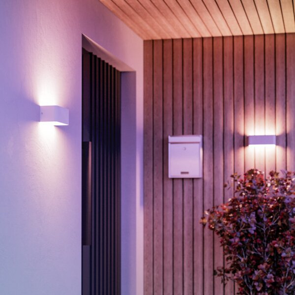 EGLO connect pametna LED-stenna svetilka za zunanjo uporabo SANIA-Z, bela, IP55, zatemnjen, Bela, Aluminij