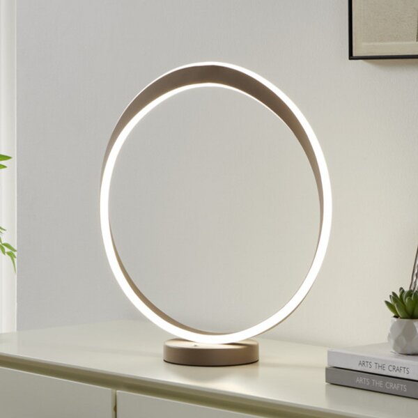 EGLO LED namizna svetilka CAMEROTA, bež, višina 44 cm, CCT, z možnostjo, zatemnjen, Bež, Dnevna soba / jedilnica, Aluminij