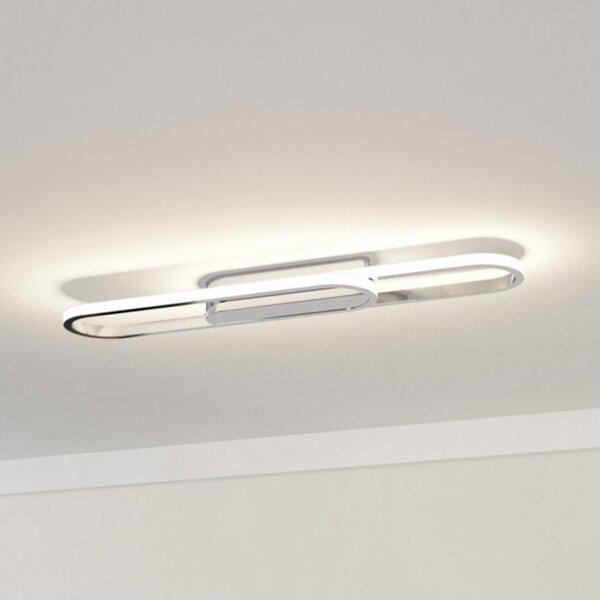 EGLO LED-stropna svetilka CONIVARENA, kromirana, dolžina 69 cm, CCT, Krom, Dnevna soba / jedilnica, Kovina