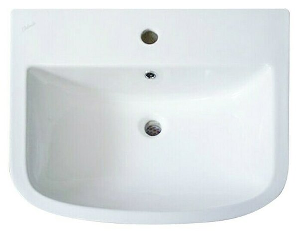 Ceramica Dolomite Umivalnik (Do x Š: 65 x 50 cm, Odprtina za armaturo: Sredina, Brez izliva)