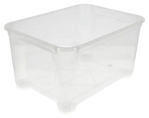 Regalux Zaboj za shranjevanje Clear-Box (Do x Š x V: 79 x 57,7 x 44 cm, 145 l, S koleščki)
