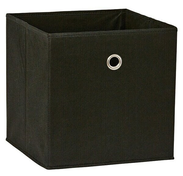 Scan Trend Zaboj za shranjevanje (Do x Š x V: 30 x 30 x 30 cm, Tekstil, Črne barve)
