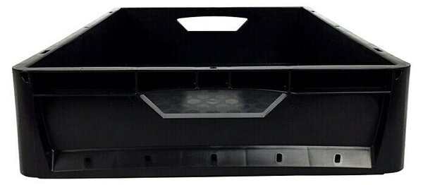 Surplus Systems Euro škatla Eurobox (Do x Š x V: 60 x 40 x 12 cm, Plastika, Črne barve)