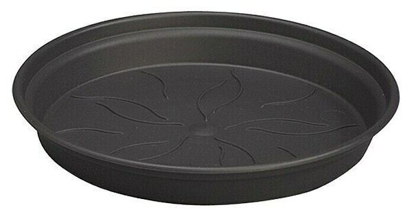 Elho Green Basics Podstavek za lonec za rastline (Zunanje dimenzije (Ø x V): 10 x 1 cm, Plastika, Črne barve)