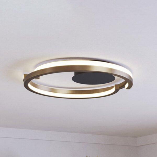 EGLO LED stropna svetilka MEZZOMONTE, bronasta, Ø 48 cm, CCT, zatemnjen, Bronasta / starinska medenina, Dnevna soba / jedilnica, Aluminij