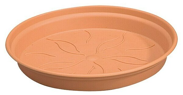 Elho Green Basics Podstavek za lonec za rastline (Zunanje dimenzije (Ø x V): 14 x 2 cm, Plastika, Rdeče barve)