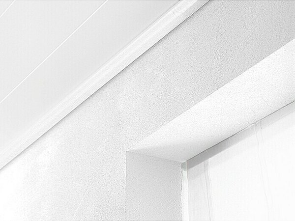LOGOCLIC Zaključna letvica bela strukturirana (Do x Š x V: 260 cm x 36 mm x 16 mm, MDF)