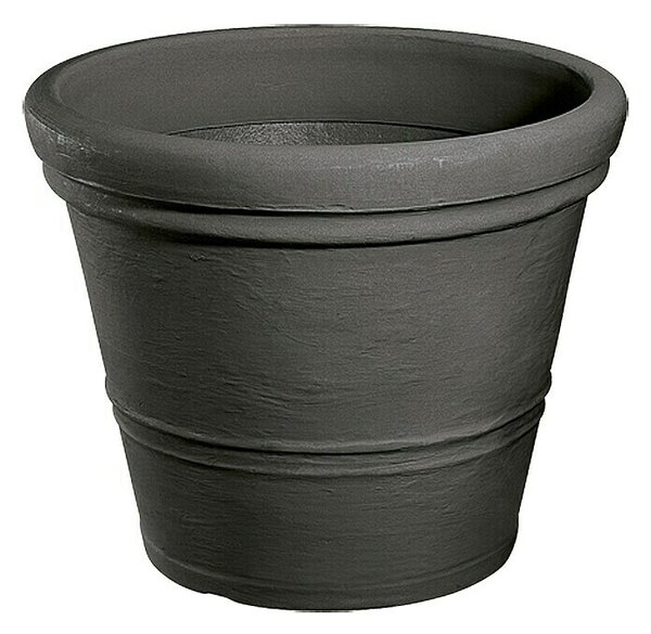 Geli Okrogel cvetlični lonec Milano (Maksimalni zunanji premer: 35 cm, Višina: 28 cm, Antracitne barve)