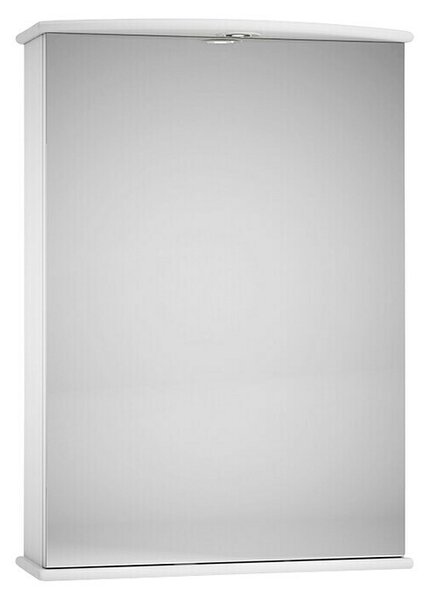 LED omarica z ogledalom (Š x V: 52 x 74,5 cm, Les, Bela)