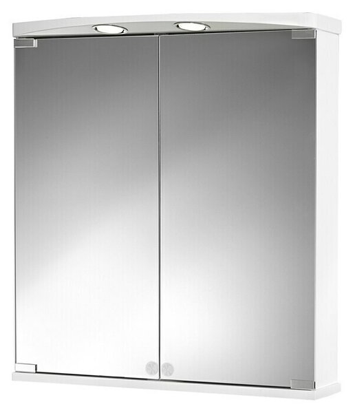 Jokey LED omarica z ogledalom (Š x V: 60 x 65,9 cm, Les, Bela)