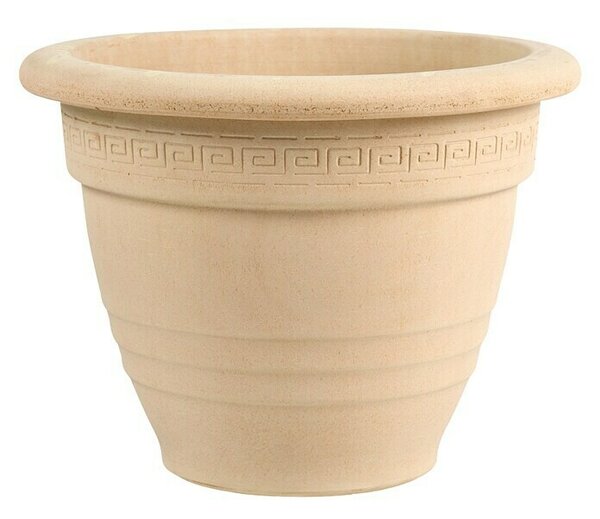 Okrogel lonec za rastline Arena Campana (Maksimalni zunanji premer: 42 cm, Naravni materiali)