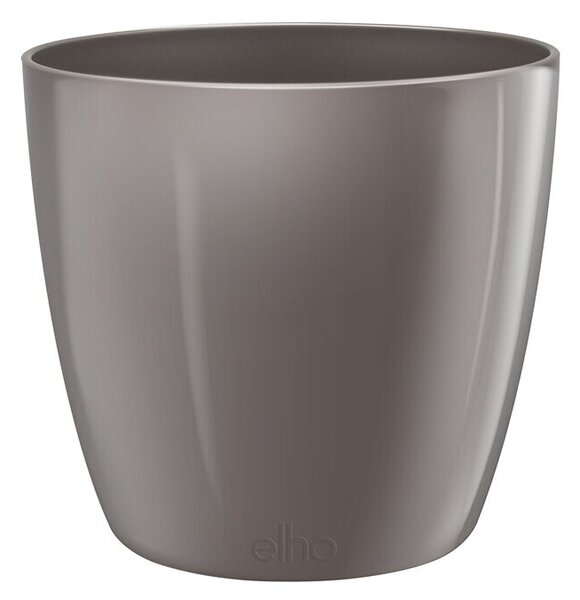 Elho Brussels Diamond Okrogli lonec (Zunanje dimenzije (Ø x V): 14 x 13 cm, Biserna, Plastika, Sijaj)