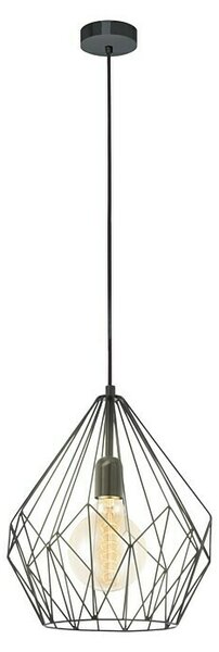 Eglo Okrogla viseča svetilka Carlton (Višina: 110 cm, Črne barve)