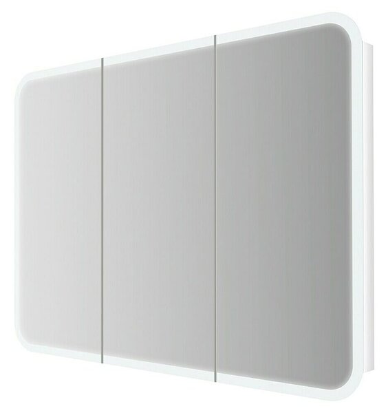 Baden Haus LED omarica z ogledalom (Š x V: 95 x 70 cm, Les, Bela)